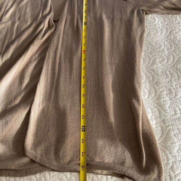 Express Taupe Waterfall Cardigan Sweater Size M Rayon Polyester - Picture 8 of 8